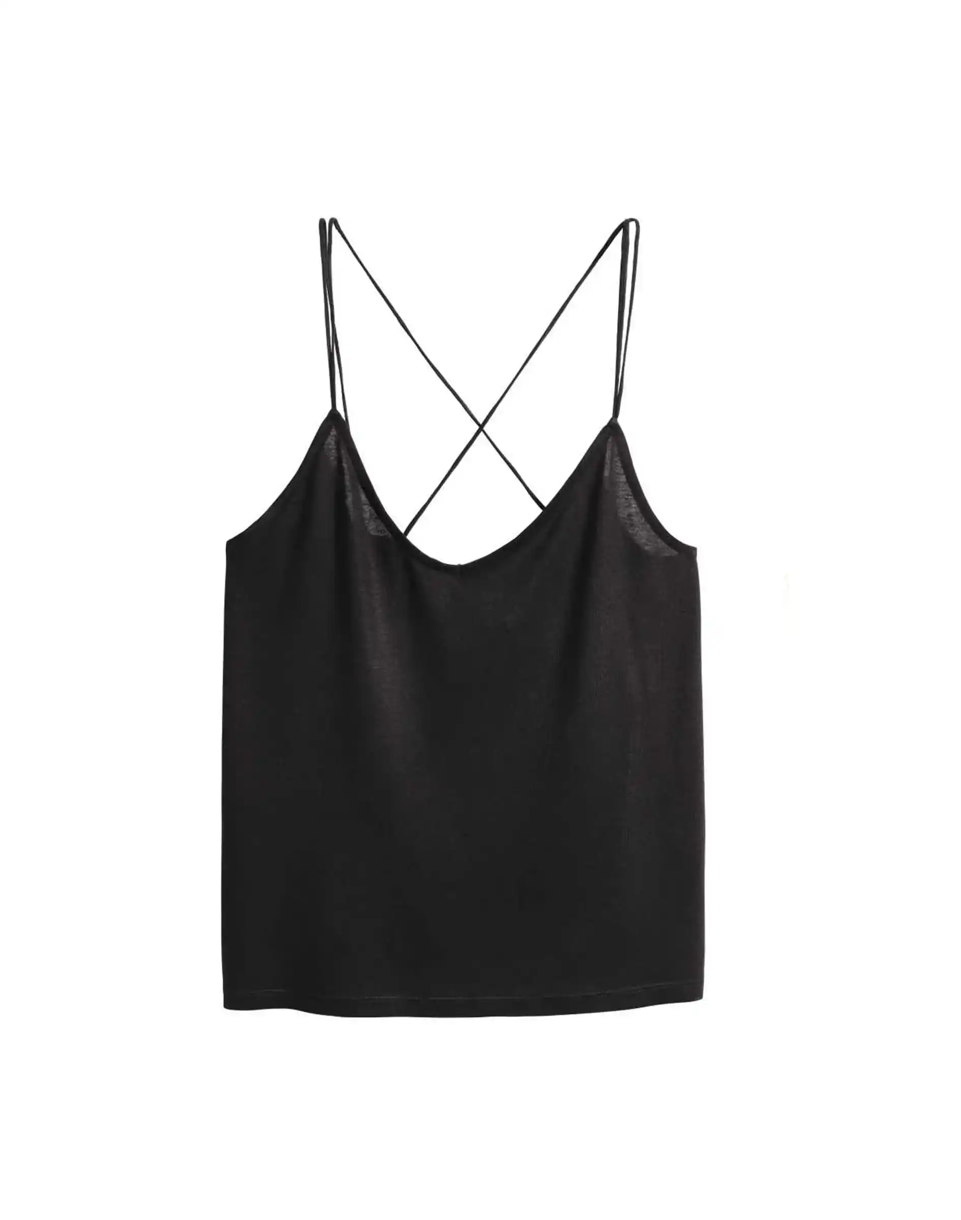 Fashion Ten Damen Top Schwarz